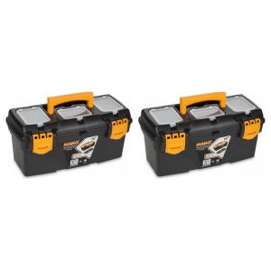 MANO Boîte à outils - Rangement et Organisation - Pour Bricoleurs - 16 pouces - Lot de 2