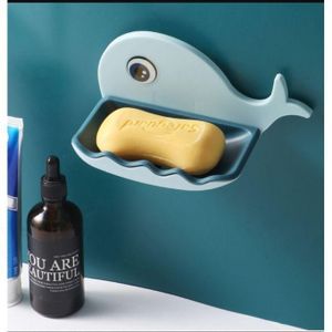 porte-savon de salle de bains en forme de poisson, avec une barre de vidange amovible