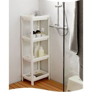 Etagère de Toit blanc à 4 Sections, Armoire de Rangement