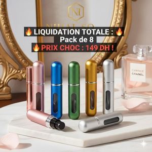 Pack de 8 Atomiseurs de Parfum Rechargeables