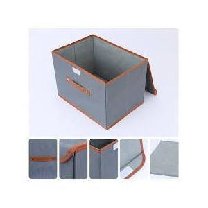 Genebre Boîte de Rangement Pliable avec Couvercle – Organisateur de Rangement en Tissu avec Poignées – Bac de Stockage Grande Capacité pour Vêtements, Jouets et Accessoires