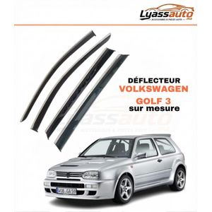 Déflecteurs d'air noirs chromés pour VOLKSWAGEN GOLF 3  sur mesure (4 pièces) - Installation adhésive 3M