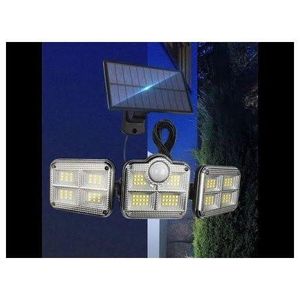 Partagez ce produit    Projecteur solaire à triple tête avec détecteur de mouvement et télécommande.