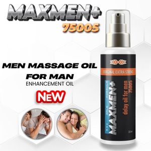 MAXMEN PLUS 75005 OIL Extra Fort- زيت تأخير مثير للرجال، 60 دقيقة، يمنع القذف المبكر، رذاذ الانتصاب 30 مل، قذف سريع