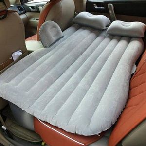 Siège de voiture de camping de voyage gonflable, lit d'air de matelas de repos de sommeil avec 2 oreillers