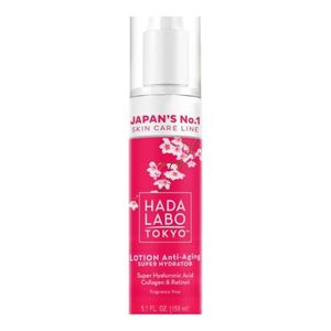 Hada Labo Tokyo Lotion Anti-Âge Super Hydratante - Acide Hyaluronique, Collagène & Rétinol - Soin Visage Femme - 150 ml