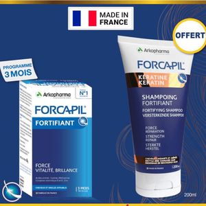 Forcapil  Cheveux Et Ongles 180 Gelules = SHAMPOOING 200 ML OFFERT