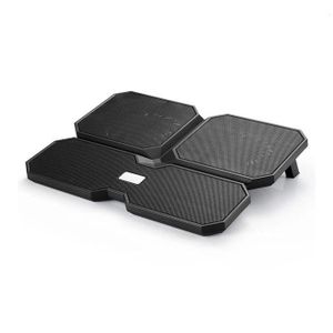 Deep Cool MULTI CORE X6 – Support de Refroidissement pour Ordinateur Portable avec 4 Ventilateurs, Double USB, Noir