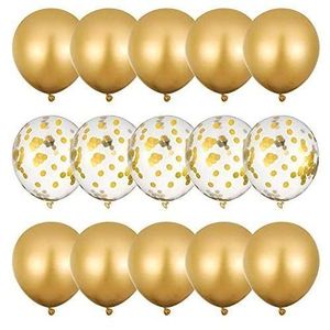 15 pcs ballons dore 15 pcs ballons blanc anniversaire de décoration