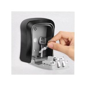 صندوق قفل مفتاح حائطي، تركيبة مقاومة للماء، كلمة مرور مكونة من 4 أرقام، صندوق تخزين مفاتيح لـ 5 مفاتيح، سهل التثبيت