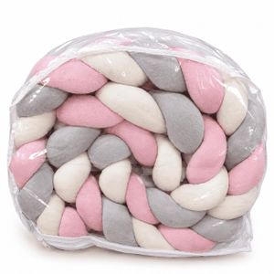 Barrière de Lit Bébé Tressée Anti-Chute – Protection Latérale Douce et Confortable pour Bébé – Pare-Chocs de Lit Souple et Flexible – Installation Facile