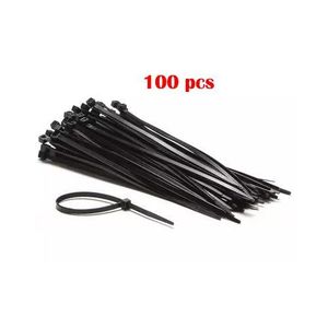 100 attaches câbles nylon autobloquantes, dimensions 2,5x200mm.