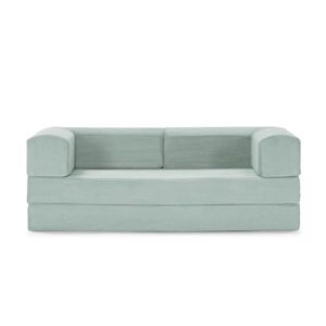 Canapé Lit Convertible 2 Places Aigue-Marine (200 x 140 cm) - Mousse Haute Densité Déhoussable