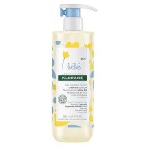Klorane Gel Lavant Doux Au Calendula Apaisant - Bébé - Corps Et Cheveux - Peau Normale 500 Ml