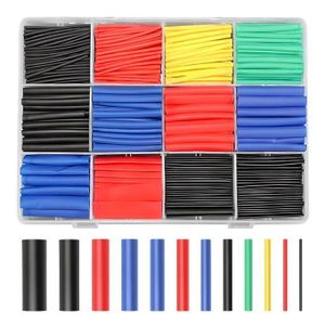 kit de 560 pièces ensemble de tubes thermorétractables assortiment Kit de gaine d'emballage d'isolation électrique pour accessoire de réparation de fil de câble