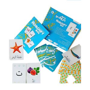 Coffret Éducatif Interactif - Cartes Illustrées - Apprentissage des Lettres Arabes - Multicolore, Dès 3 Ans