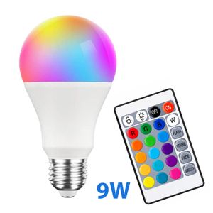 Ampoule LED RGB 9W Multicolore avec Télécommande 24 Touches, Intensité Réglable