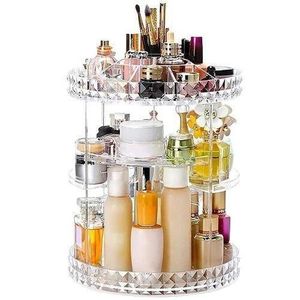 Organiseur de maquillage rotatif à 360 degrés organise et stocke parfaitement