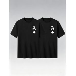 Ensemble Deux Pièces Homme T-Shirts - Imprimé As de Piques, Vêtements Décontractés