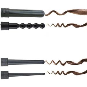 Kemei Bigoudi Professionnel 4 en 1, électrique Peignes capillaires Fer à friser en céramique boucleur, fer à onduler, outils de coiffage