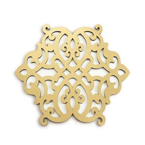 Set de table en cuir, 6 Sous Plat + 6 sous verre Or