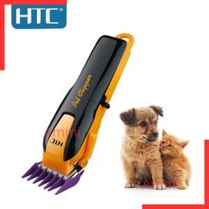 Htc CT-8086 Tondeuse à poils d'animaux professionnelle sans fil, kit de toilettage pour animaux sans fil et portable faible bruit, machine de coupe avec peignes pour le nettoyage des chiens et des chats