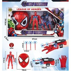 Coffret de Jouets Spider man League of Heroes – Masque de Super-Héros et Figurine Articulée