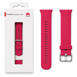 Huawei Bracelet 100% Original en Silicone pour Huawei Watch Fit 3 / 4 / 4 Pro / 5 / 5 Pro - Strap Confortable, Respirant - Rouge
