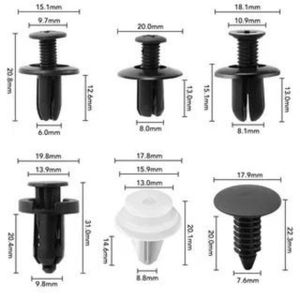 Ensemble de Clips de Fixation Automobile - Rivets, Attaches, Garnitures -100 Pcs