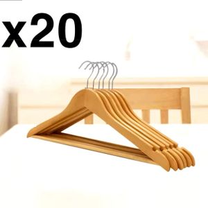 20 Cintres Vêtements (Bois) bonne qualité