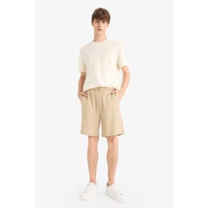 Defacto Short Homme coupe regular en coton - Beige - D9770AX.