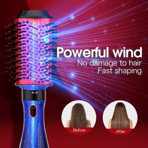 Dsp Brosse à air chaud 5 têtes, sèche-cheveux, lisseur électrique à vent fort, boucleur, peigne à rouleaux, outil de coiffage pour femmes
