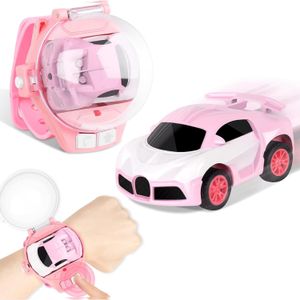Mini Voiture Télécommandée Rose avec Montre
