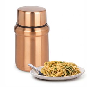 Thermos alimentaire en acier inoxydable isolé – Conserve le chaud et le froid jusqu’à 12 heures – Format moyen pratique pour un usage quotidien