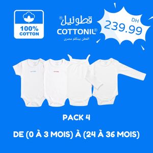 Cottonil Baby Salopette White (PACK 4)
