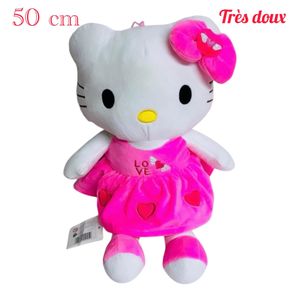 Peluche Hello Kit Très Douce 50 cm – Peluche en Tissu Ultra Moelleux, Cadeau pour Enfants 