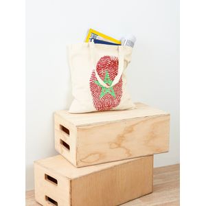 زلزال في المغرب العلم المغربي بصمةحقيبة يد قطن كلاسيكية