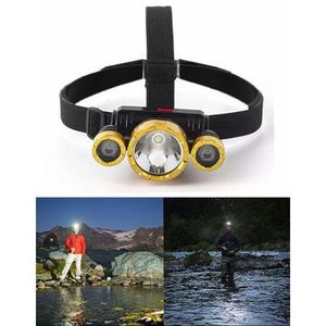 Phare LED Super Lumineux à 3 LED - Lampe Frontale Étanche Puissante pour Camping et Pêche