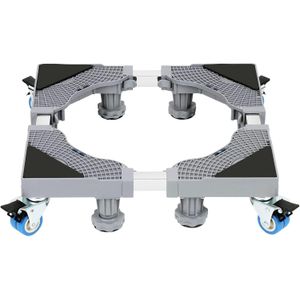 قاعدة قابلة للتعديل للغسالة مع أرجل مقاومة للانزلاق وعجلات – هيكل متين للأجهزة المنزلية