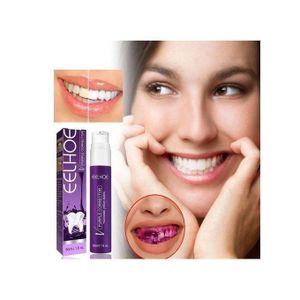 EELHOE Dentifrice Violet pour Blanchir Les Dents, Élimine la Plaque Dentaire