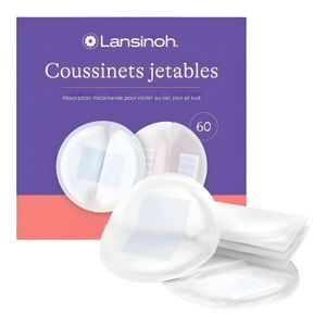 Lansinoh Coussinets d'Allaitement Jetables - Absorption Instantanée - Pour Femmes - 60 Pièces