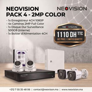 TvT PACK CAMERAS DE SURVILLANCE COLEUR 