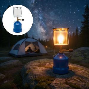Lampe à gaz portable avec support pour bouteille