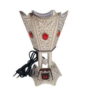 Encensoir Électrique en Métal – Élégant Style Arabe Islamique Argenté