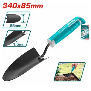 TOTAL Truelle de Jardinage Professionnelle - Acier au Carbone - 340mm