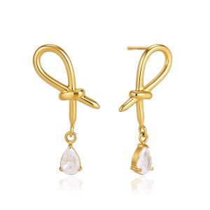Clémentine Paris Boucles d'oreilles de luxe pour femme plaqué or Goutte de Mouvement OGN150
