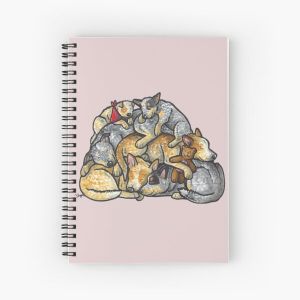Sleeping pile of Australian Cattle Dogs Spiral Notebook Bloc note
