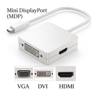 Adaptateur 3 en 1 Mini DisplayPort vers HDMI / VGA / DVI
