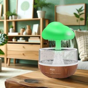 Lampe Pluie Champignon : Humidificateur et Diffuseur d'Aromathérapie avec Lumière de Nuit
