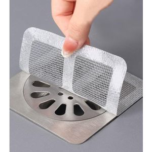 Lot de 60 filtres attrape-cheveux jetables pour bonde – Filets autocollants anti-bouchon pour douche, lavabo et baignoire – Protection des canalisations